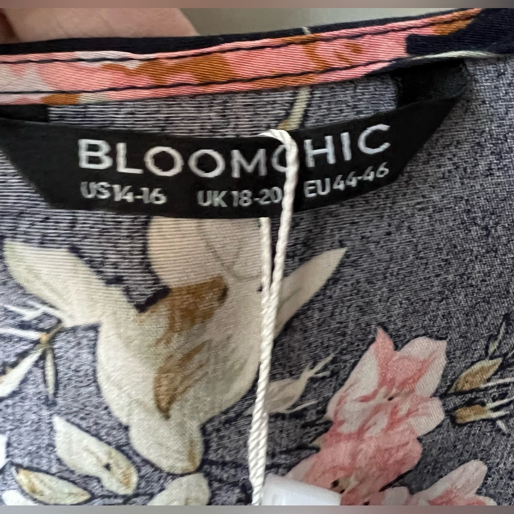 BLOOMCHIC - NWT - 14-16 - Navy/Pink/Ivory -
Maxi Dress - Picture 7 of 12